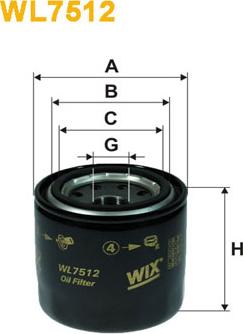 WIX Filters WL7512 - Filtre à huile cwaw.fr