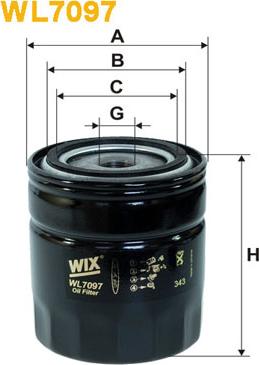 WIX Filters WL7097 - Filtre à huile cwaw.fr