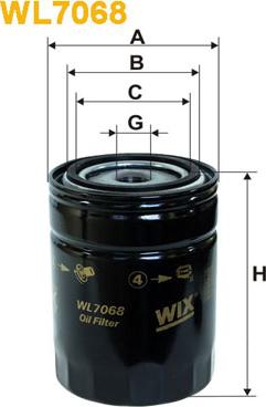 WIX Filters WL7068 - Filtre à huile cwaw.fr