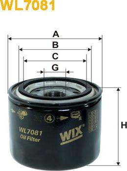 WIX Filters WL7081 - Filtre à huile cwaw.fr