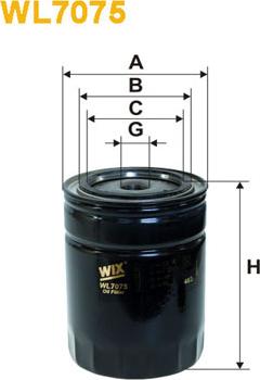 WIX Filters WL7075 - Filtre à huile cwaw.fr