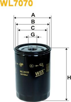 WIX Filters WL7070 - Filtre à huile cwaw.fr