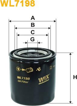 WIX Filters WL7198 - Filtre à huile cwaw.fr