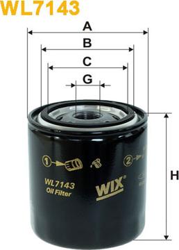 WIX Filters WL7143 - Filtre à huile cwaw.fr