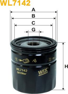 WIX Filters WL7142 - Filtre à huile cwaw.fr