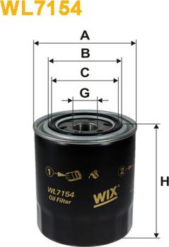 WIX Filters WL7154 - Filtre à huile cwaw.fr