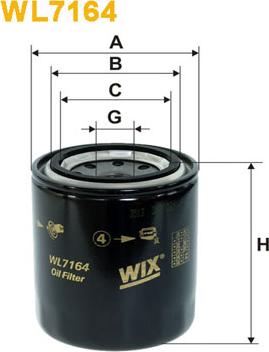 WIX Filters WL7164 - Filtre à huile cwaw.fr