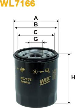 WIX Filters WL7166 - Filtre à huile cwaw.fr