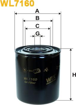 WIX Filters WL7160 - Filtre à huile cwaw.fr