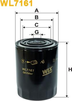 WIX Filters WL7161 - Filtre à huile cwaw.fr