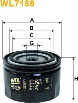 WIX Filters WL7168 - Filtre à huile cwaw.fr