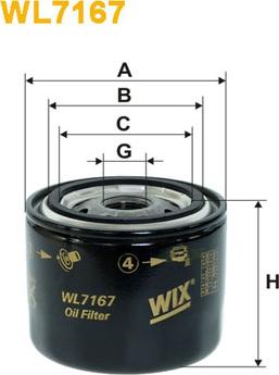 WIX Filters WL7167 - Filtre à huile cwaw.fr