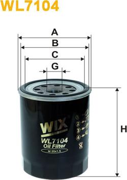 WIX Filters WL7104 - Filtre à huile cwaw.fr