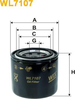 WIX Filters WL7107 - Filtre à huile cwaw.fr