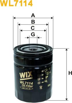 WIX Filters WL7114 - Filtre à huile cwaw.fr