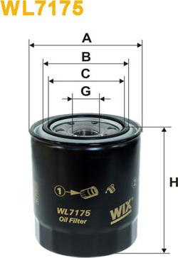 WIX Filters WL7175 - Filtre à huile cwaw.fr