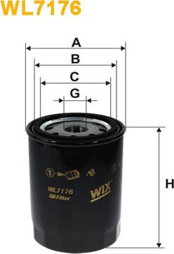 WIX Filters WL7176 - Filtre à huile cwaw.fr