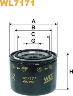 WIX Filters WL7171 - Filtre à huile cwaw.fr