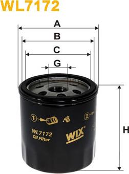 WIX Filters WL7172 - Filtre à huile cwaw.fr