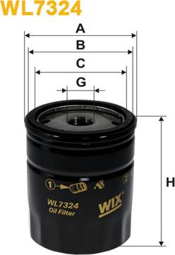 WIX Filters WL7324 - Filtre à huile cwaw.fr