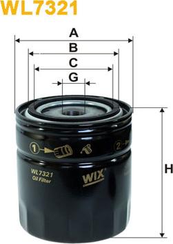 WIX Filters WL7321 - Filtre à huile cwaw.fr