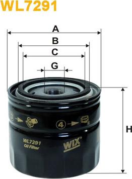 WIX Filters WL7291 - Filtre à huile cwaw.fr