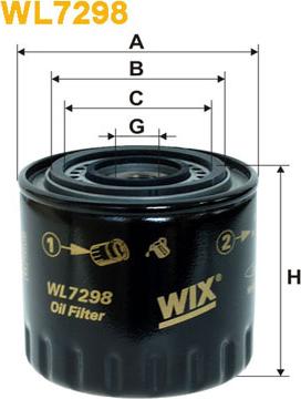 WIX Filters WL7298 - Filtre à huile cwaw.fr