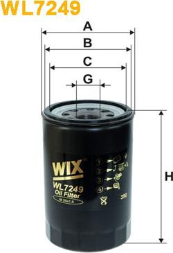 WIX Filters WL7249 - Filtre à huile cwaw.fr