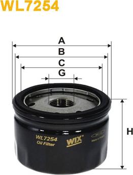 WIX Filters WL7254 - Filtre à huile cwaw.fr