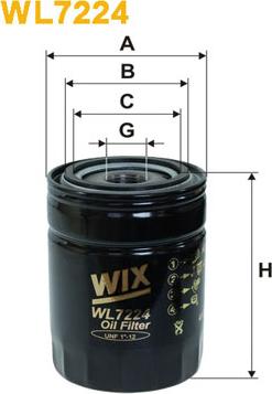 WIX Filters WL7224 - Filtre à huile cwaw.fr