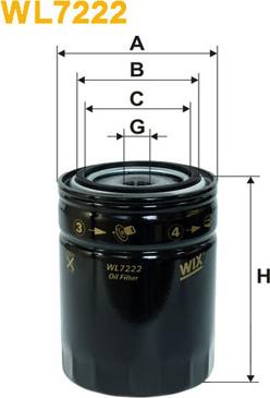 WIX Filters WL7222 - Filtre à huile cwaw.fr