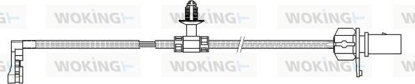 Woking 001166 - Contact d'avertissement, usure des plaquettes de frein cwaw.fr