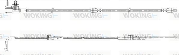 Woking 001171 - Contact d'avertissement, usure des plaquettes de frein cwaw.fr