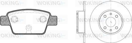 Woking 89613.00 - Kit de freins, frein à disques cwaw.fr