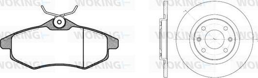 Woking 89813.00 - Kit de freins, frein à disques cwaw.fr