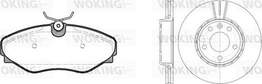 Woking 89343.01 - Kit de freins, frein à disques cwaw.fr