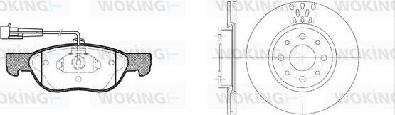 Woking 84873.01 - Kit de freins, frein à disques cwaw.fr