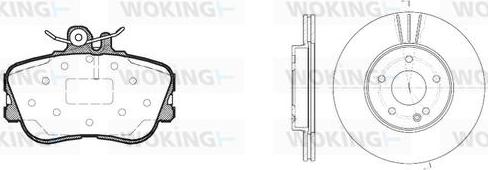 Woking 85453.01 - Kit de freins, frein à disques cwaw.fr