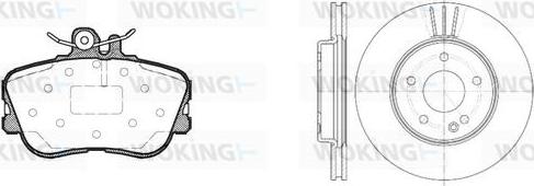 Woking 85453.02 - Kit de freins, frein à disques cwaw.fr