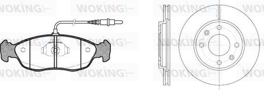 Woking 85613.01 - Kit de freins, frein à disques cwaw.fr