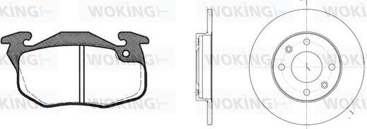 Woking 80923.06 - Kit de freins, frein à disques cwaw.fr