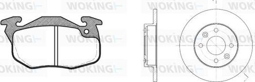 Woking 80923.01 - Kit de freins, frein à disques cwaw.fr