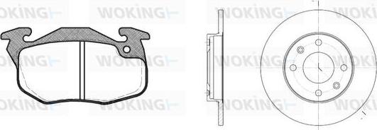 Woking 80923.07 - Kit de freins, frein à disques cwaw.fr