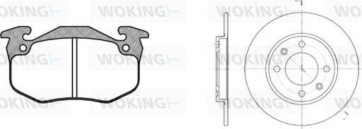 Woking 80443.02 - Kit de freins, frein à disques cwaw.fr