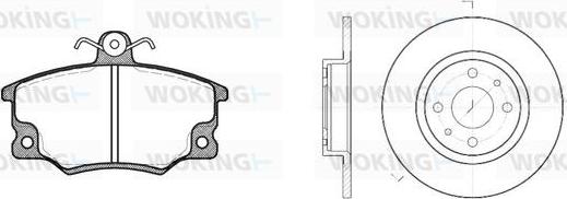 Woking 80463.01 - Kit de freins, frein à disques cwaw.fr