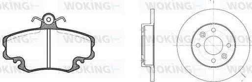 Woking 80413.04 - Kit de freins, frein à disques cwaw.fr