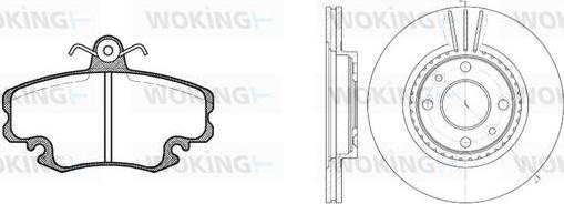 Woking 80413.06 - Kit de freins, frein à disques cwaw.fr