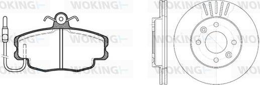 Woking 80413.01 - Kit de freins, frein à disques cwaw.fr