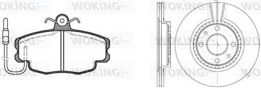 Woking 80413.02 - Kit de freins, frein à disques cwaw.fr