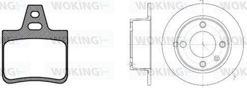 Woking 80023.00 - Kit de freins, frein à disques cwaw.fr